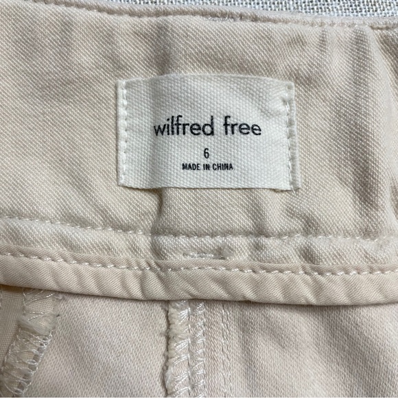 Aritzia Wilfred Modern Cargo wide leg pants Beige carpenter High Rise utility - Picture 10 of 13